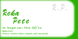 reka pete business card